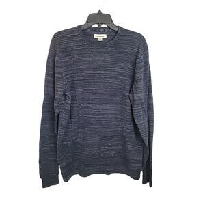 Good Threads Pullover Sweater Navy Blue Crew Neck Knit Preppy Mens Sz Large Tall